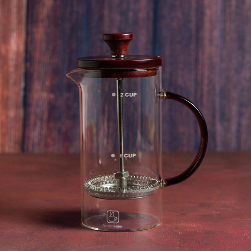 Prensa francesa con tapa de madera 400 ml