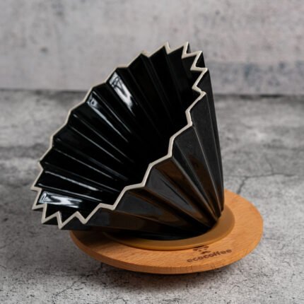 Origami dripper negro con holder 1-4 tazas