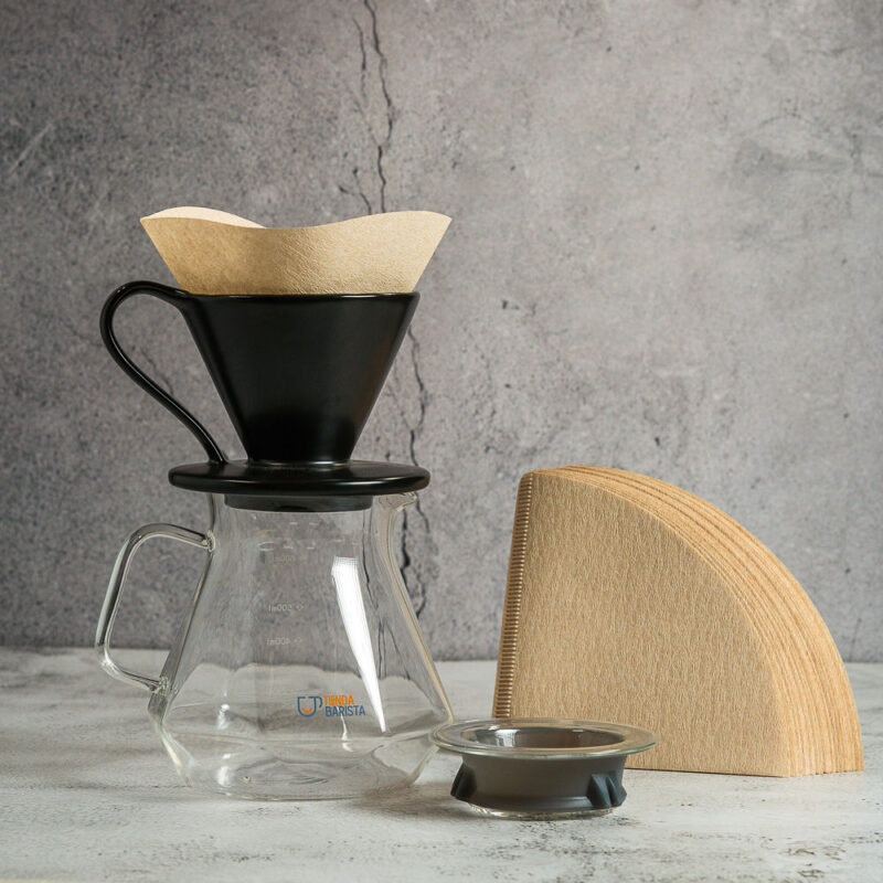 KIT V60 de cerámica negra