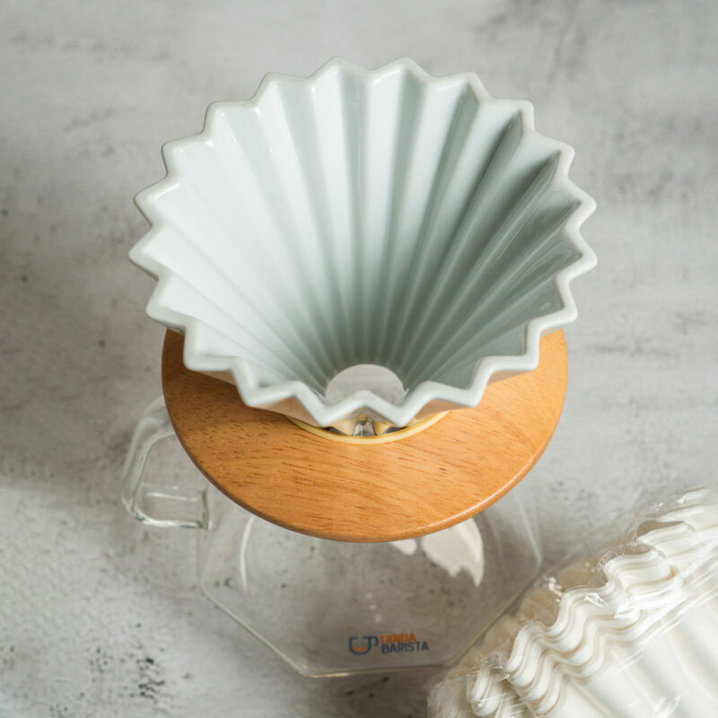 Origami dripper blanco con holder 1-4 tazas