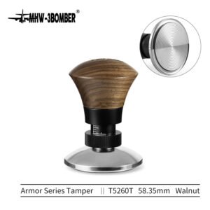 Armor series tamper 58.35mm nogal árbol