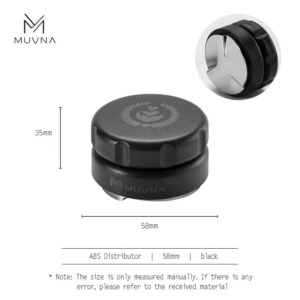 Distribuidor Antideslizante 3 Remos 58 mm negro, Serie ABS, MUVNA