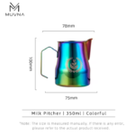 Jarra para Latte Art 350 ml Pico de Halcón Multicolor | MUVNA