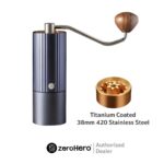 Molinillo de café manual Z3Pro titanio baja generación finos (5)