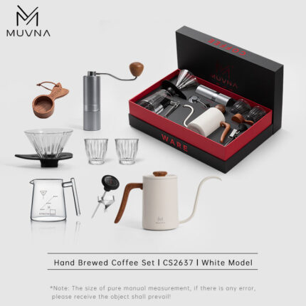 Kit Barista V60 8 Piezas Molino GM1 Blanco | MUVNA