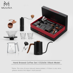 Kit Barista V60 8 Piezas con Molino GM1 y Accesorios Negro | MUVNA