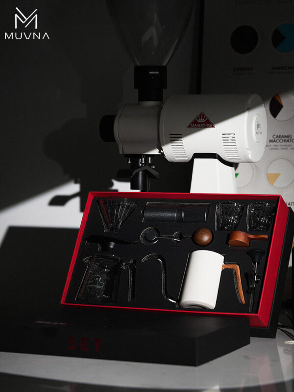 Kit Barista V60 8 Piezas Molino GM1 Blanco | MUVNA