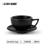 Taza Cappuccino 280 ml Negra con Plato MHW-3BOMBER