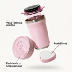 Aeropress Go Plus Rosa Cafetera Portátil 3 en 1 Aeropress - (1)