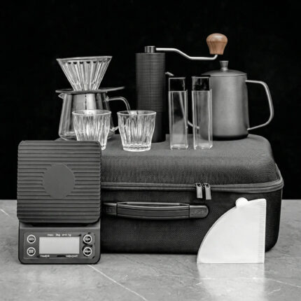 Kit Barista Portátil Premium 12 Piezas – Set Drip Coffee con Molino Manual y Balanza - (1)