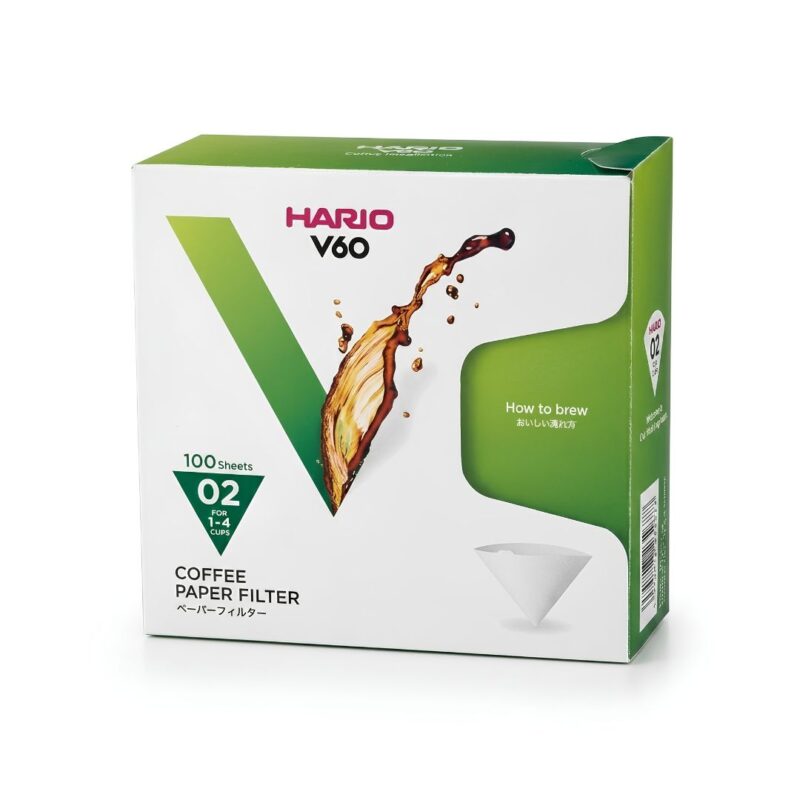 Filtros para V60 Talla 02 x100 Papel Blanco Hario Tienda Barista